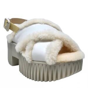 NEW 4CCCCEES women's plia puffy sandals in ivory